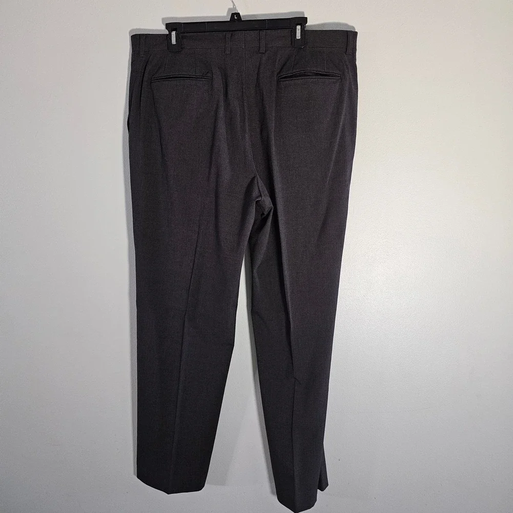 Claiborne Mens 38/30 Gray Dress Pants Dark Academia Old Money Stretch Slacks